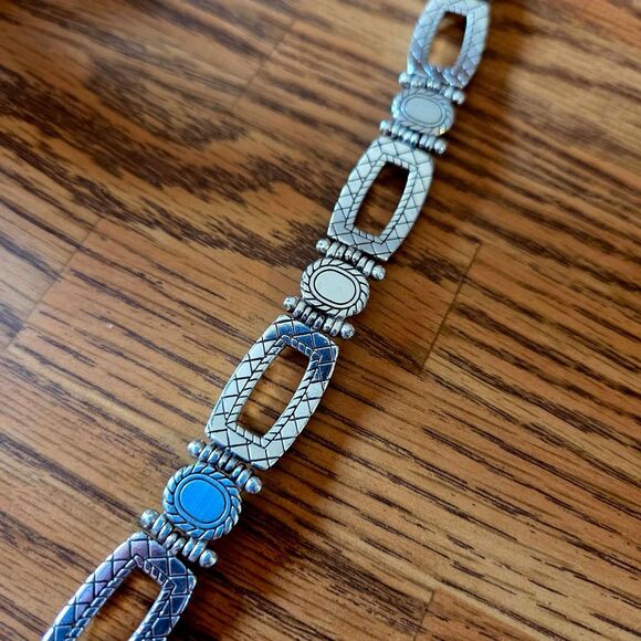 BRIGHTON "Uptown Shine" Gold And Silver Link Bracelet STATEMENT MAKING! - Picture 7 of 13